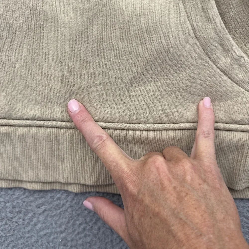Lululemon Scuba Oversized Funnel Neck Half Zip Sweatshirt Trench Tan Women's M/L